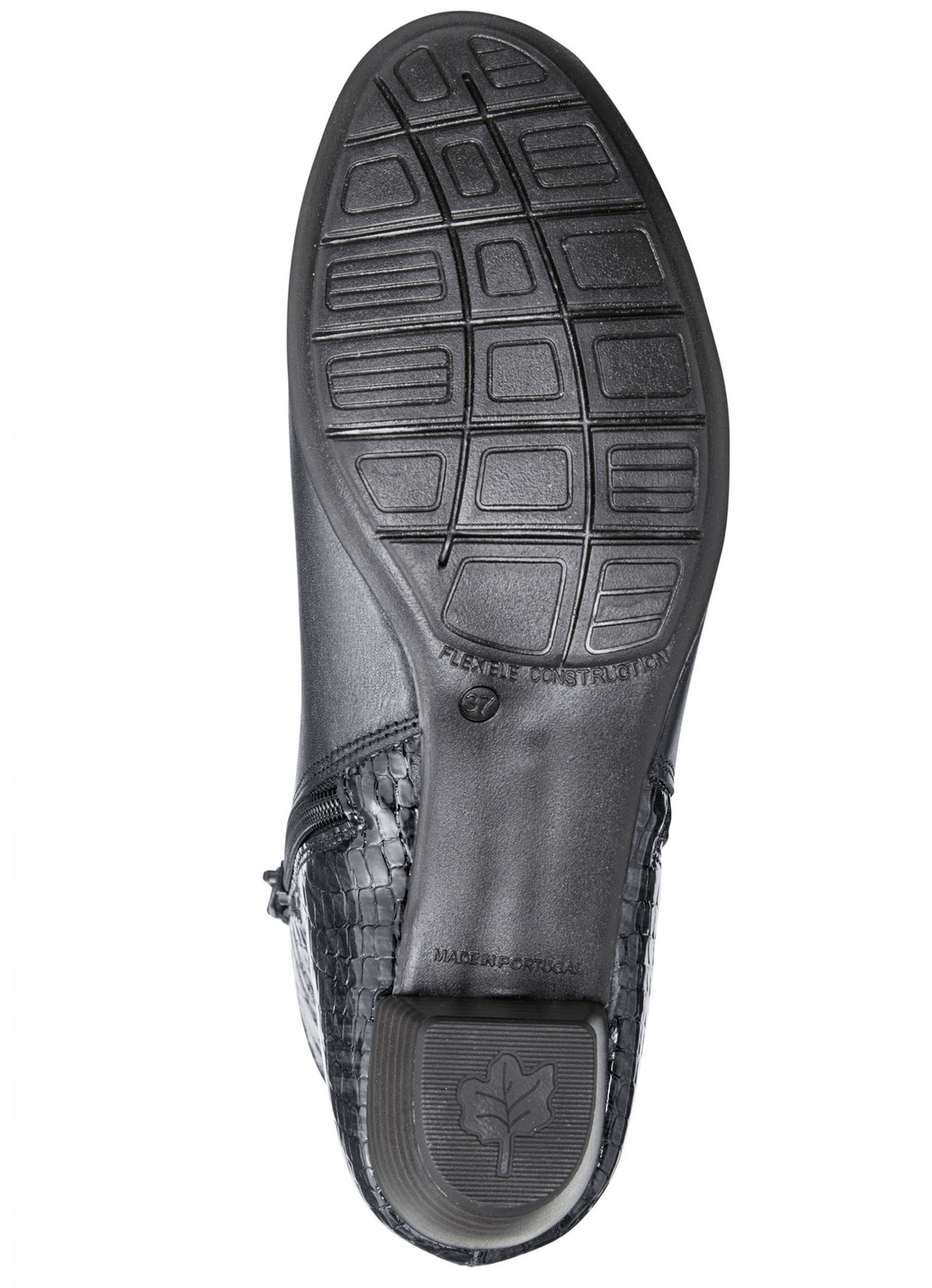 ELENA EDEN Stiefelette aus Nappaleder und glänzend geprägtem Leder