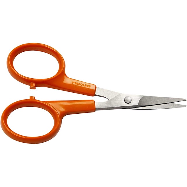 Fiskars Classic Presisjonssaks, L: 10 cm, kurvet spids, 1 stk.