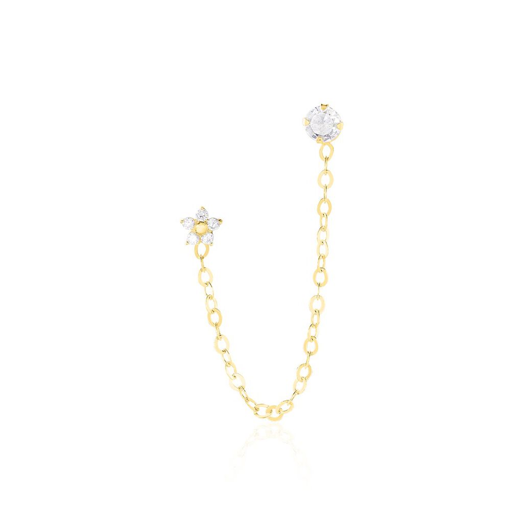 Bijoux D'oreilles Candia Or Jaune Oxyde De Zirconium