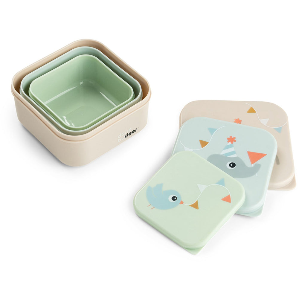 Køb DonebyDeer Celebration Colour Mix Snack Boks Sæt 3-Pak