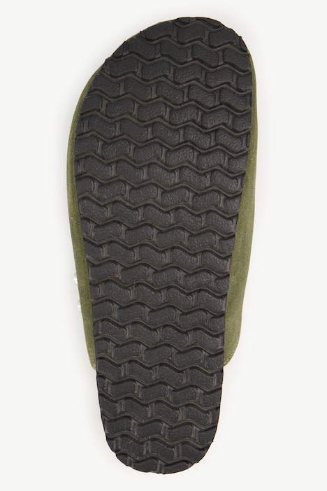 Leder-Mules, Pantoletten, Zierkette, Lederfutter, Weite H