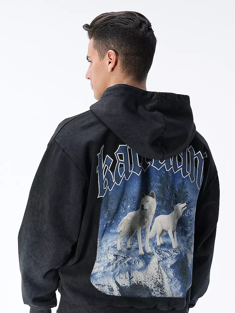 KARL KANI Sweatjacke schwarz