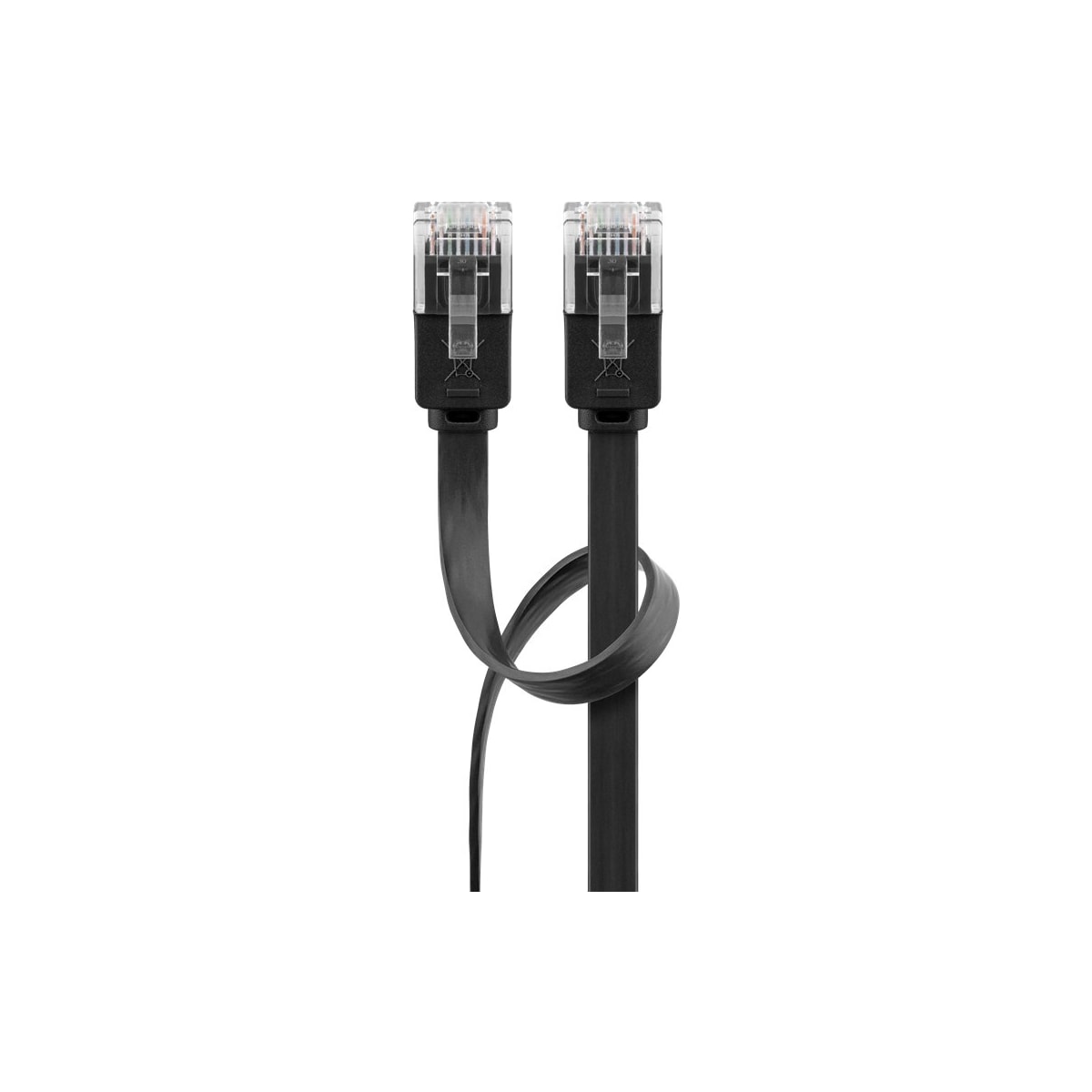 Goobay CAT 6 flat patch-kabel, U/UTP, svart