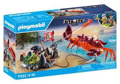 Playmobil 71532 Pirates Byggesett Kamp Mot Kjempekrabben