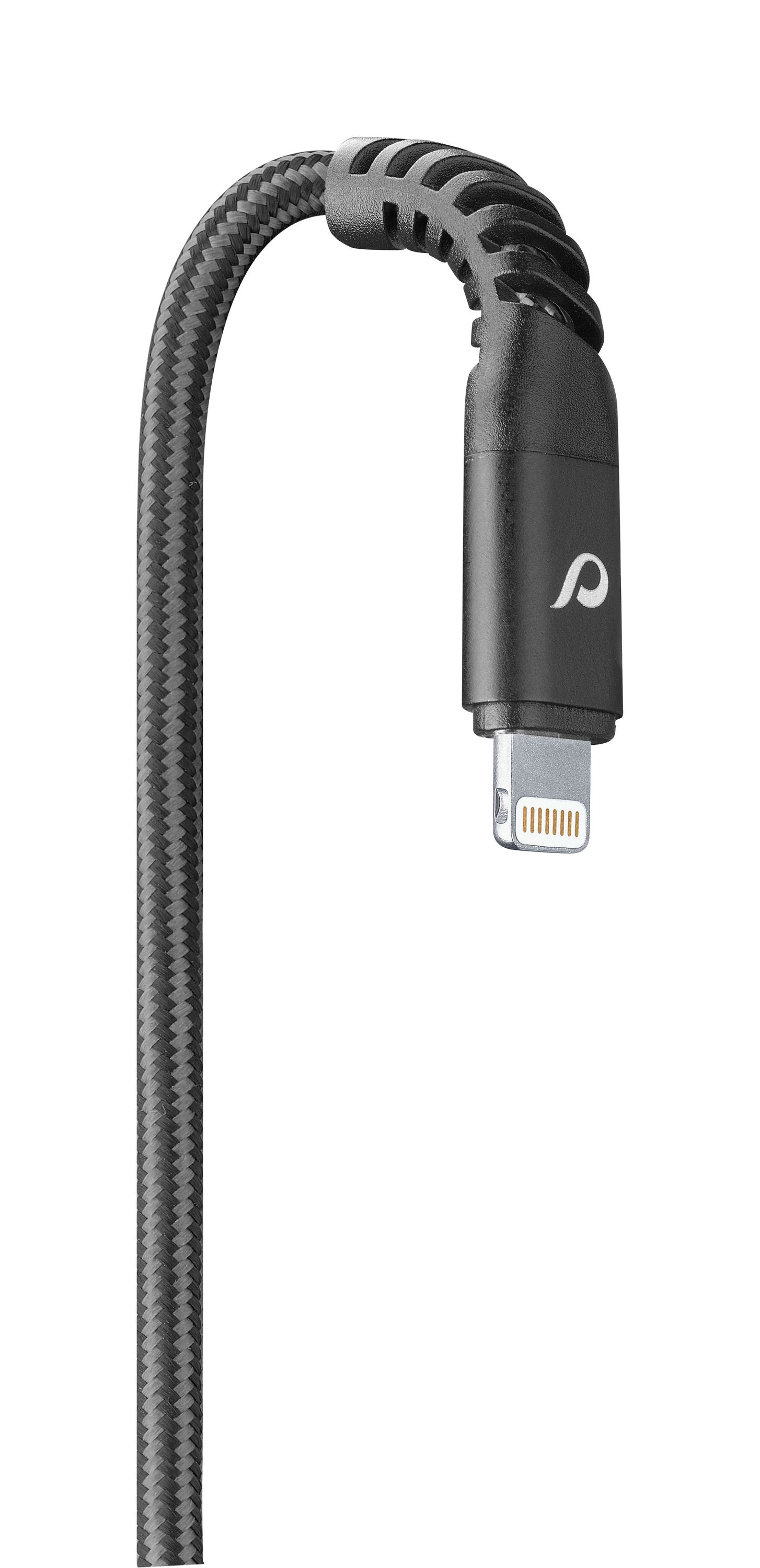(15cm) Tetra Force MFi Nylon USB C auf Lightning Ladekabel PD Datenkabel (TETRACABC2LMFI15CK) - Schwarz