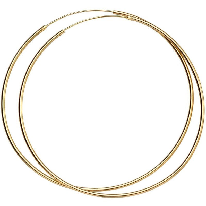 Boucle d'oreille anneau plaqué Or en argent 925/1000