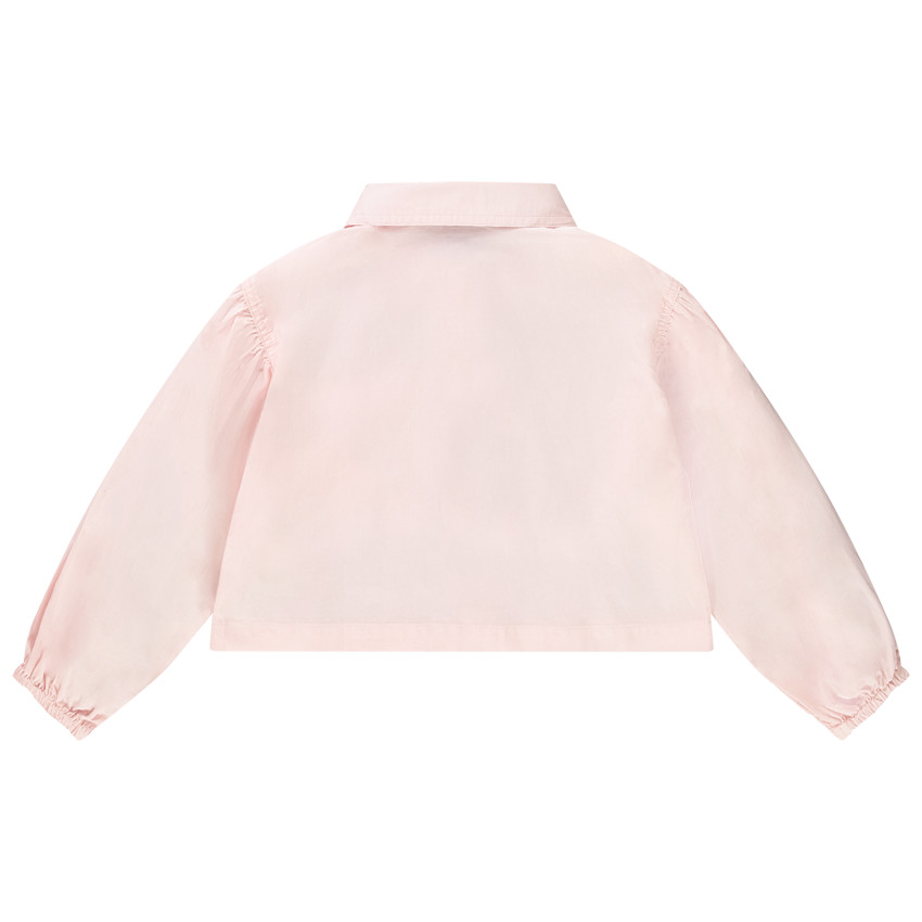 Chemise courte à manches bouffantes en toile parachute pour fille