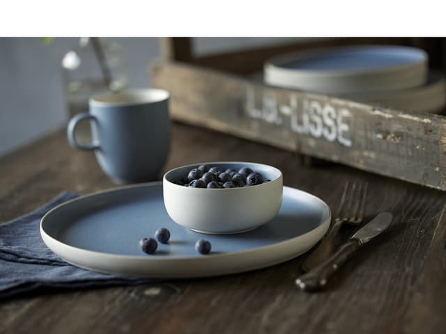 Studio Round Skål Matte white/Matte river