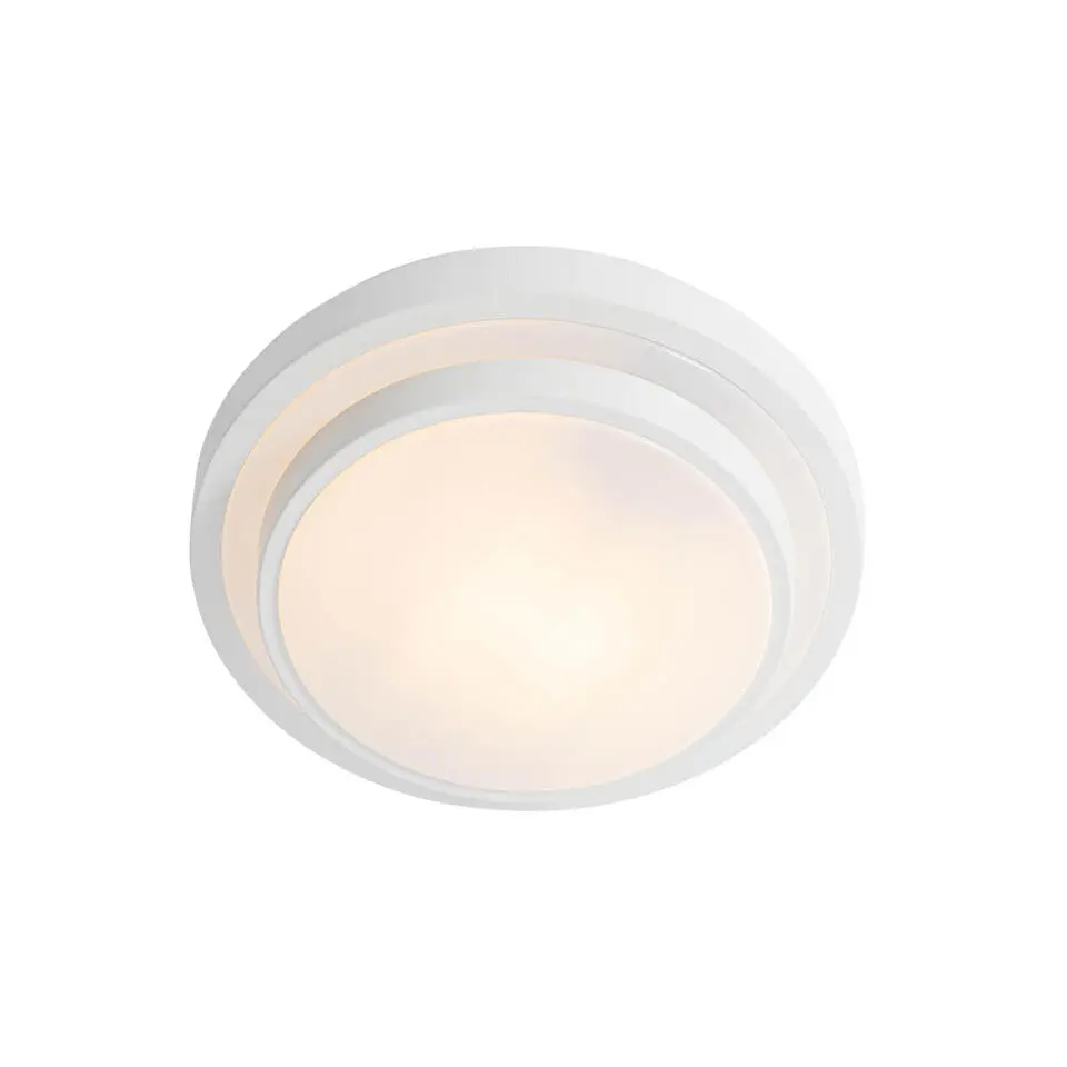 Qazqa plafondlampen buiten walden wit e27
