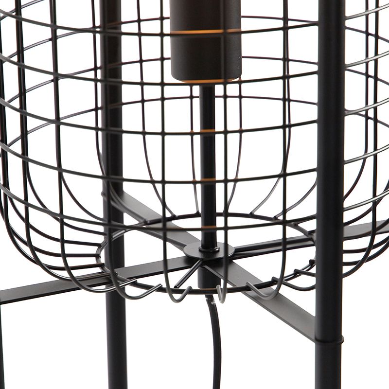 Industriële vloerlamp zwart - Bliss Vefa