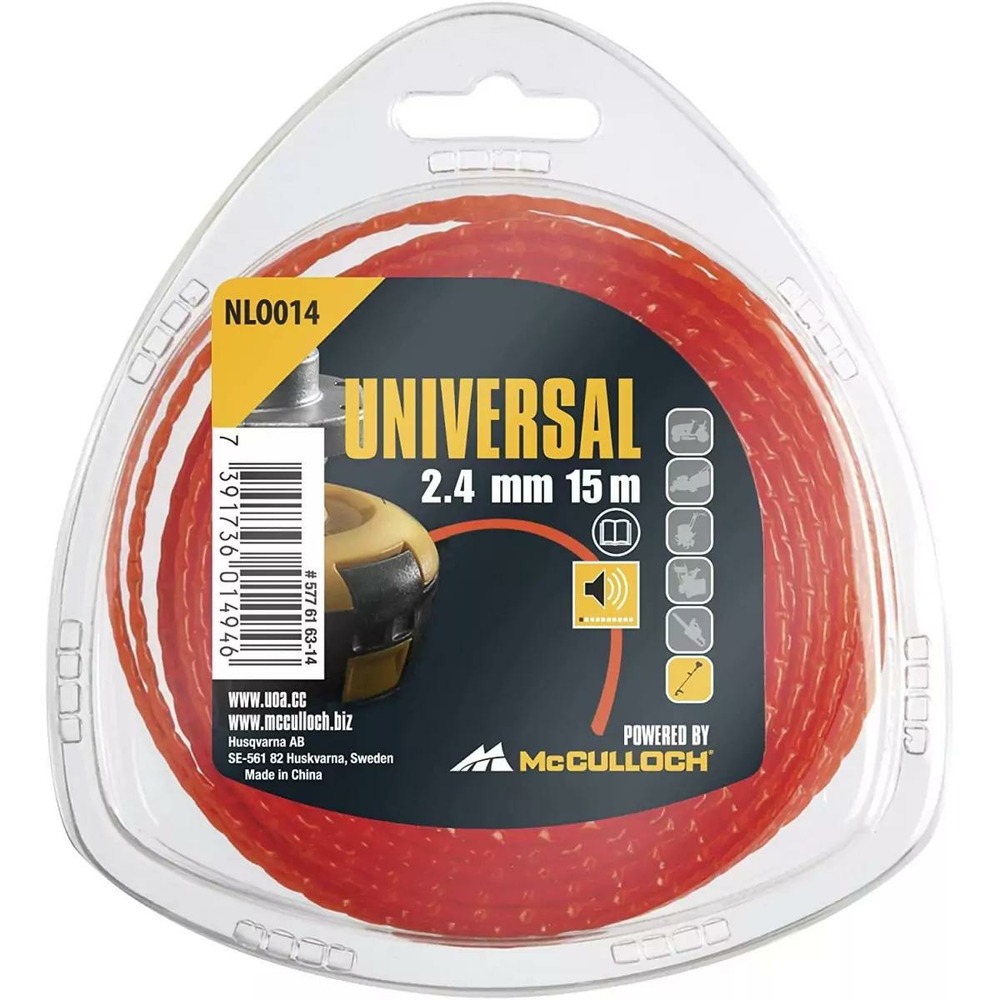 Fil de coupe-herbe en nylon 2.4mm x 15m nlo014