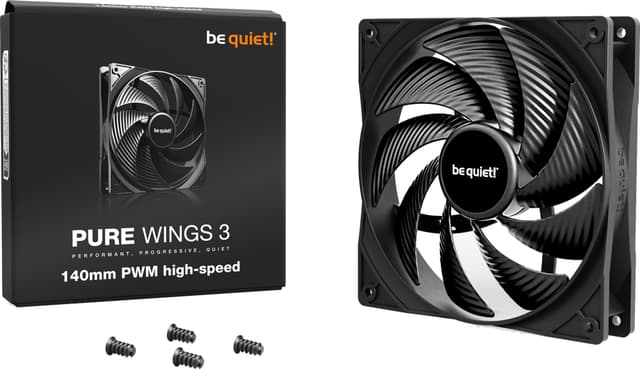 be quiet! PURE WINGS 3 140mm high speed PWM blæser (sort)