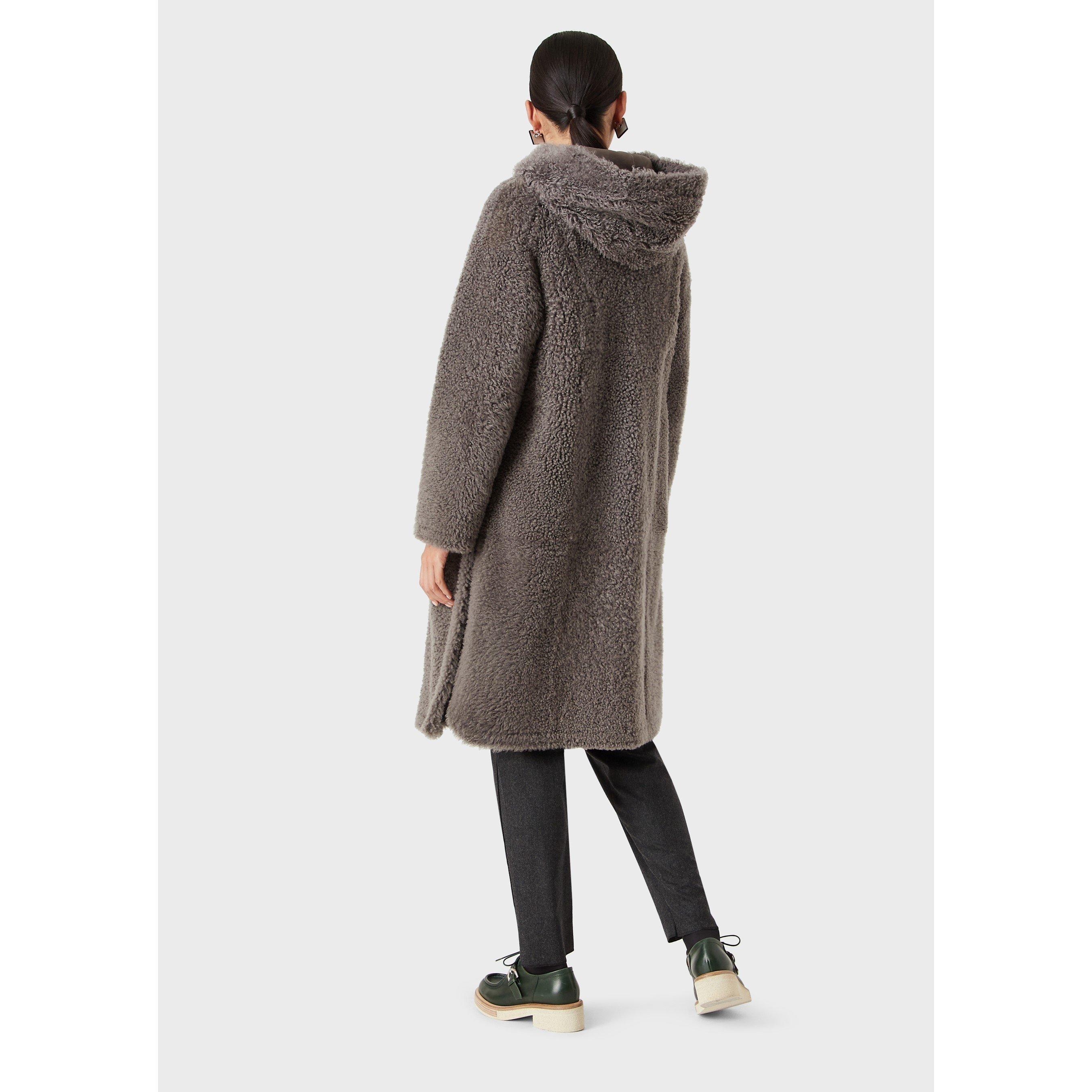 Emporio Armani Hooded Fur Coat