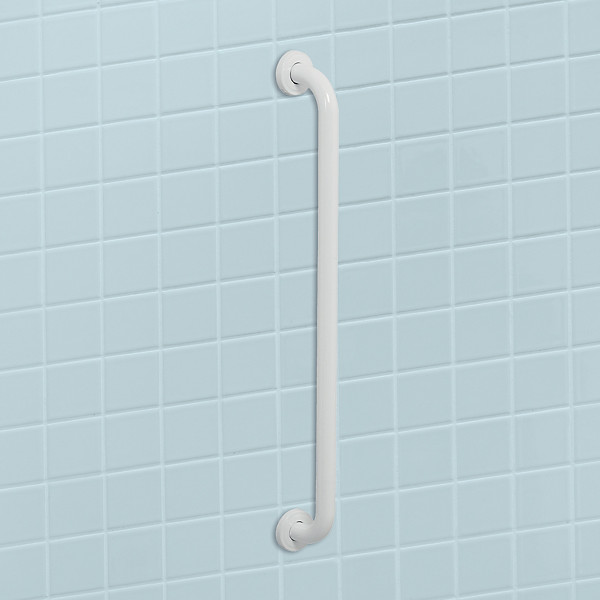 Barre de relèvement droite biska - 60 cm - inox aisi 304 - blanc
