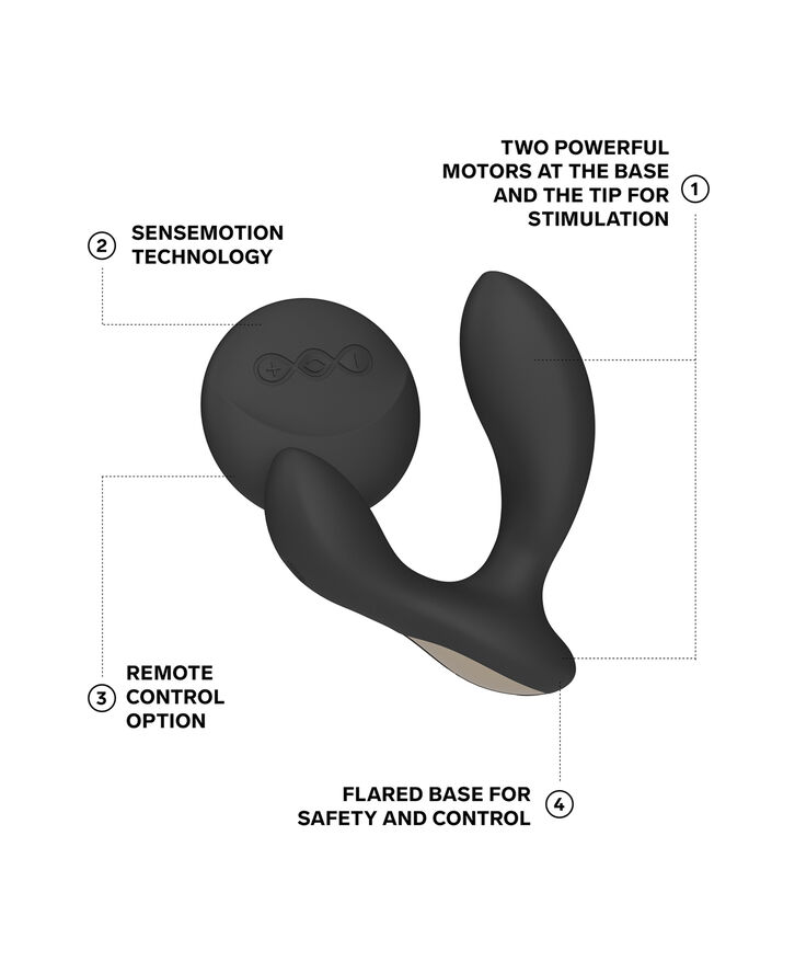 LELO HUGO 2 Fjernstyret Prostata Vibrator Sort