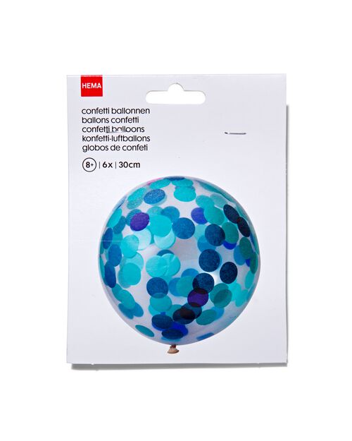 6 ballons confetti