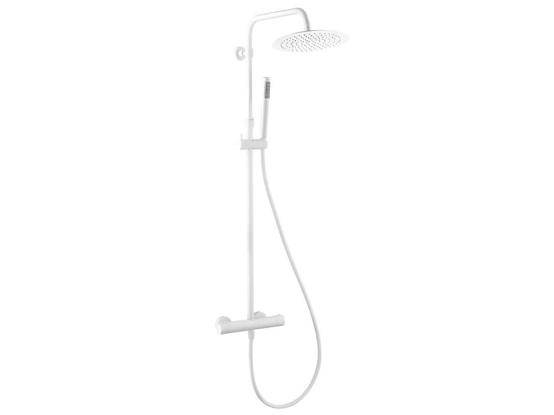 Luisa II colonne de douche thermostatique blanche - Essebagno