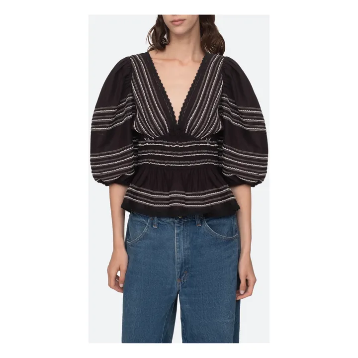 Sea NY Top Mable Cambric | Noir