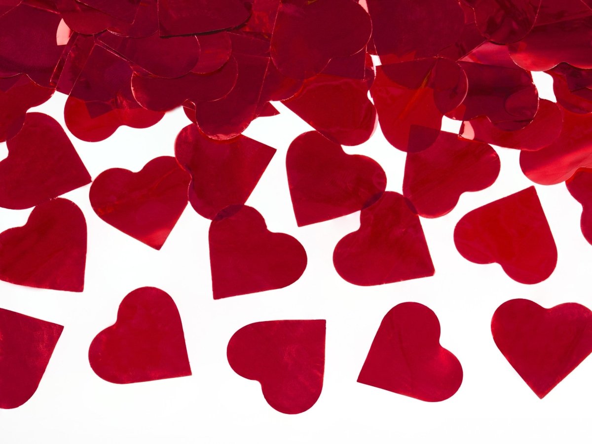 Confetti Kanon Hartjes Rood 40cm
