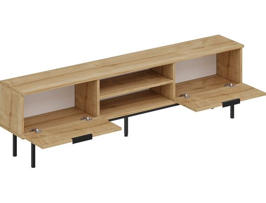 CONCEPT1 - Meuble TV Paul chene saphir 180 x 29,6 x h50 cm