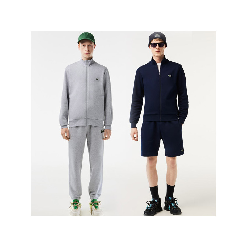 Sweat zippé Lacoste Sport uni coton bio