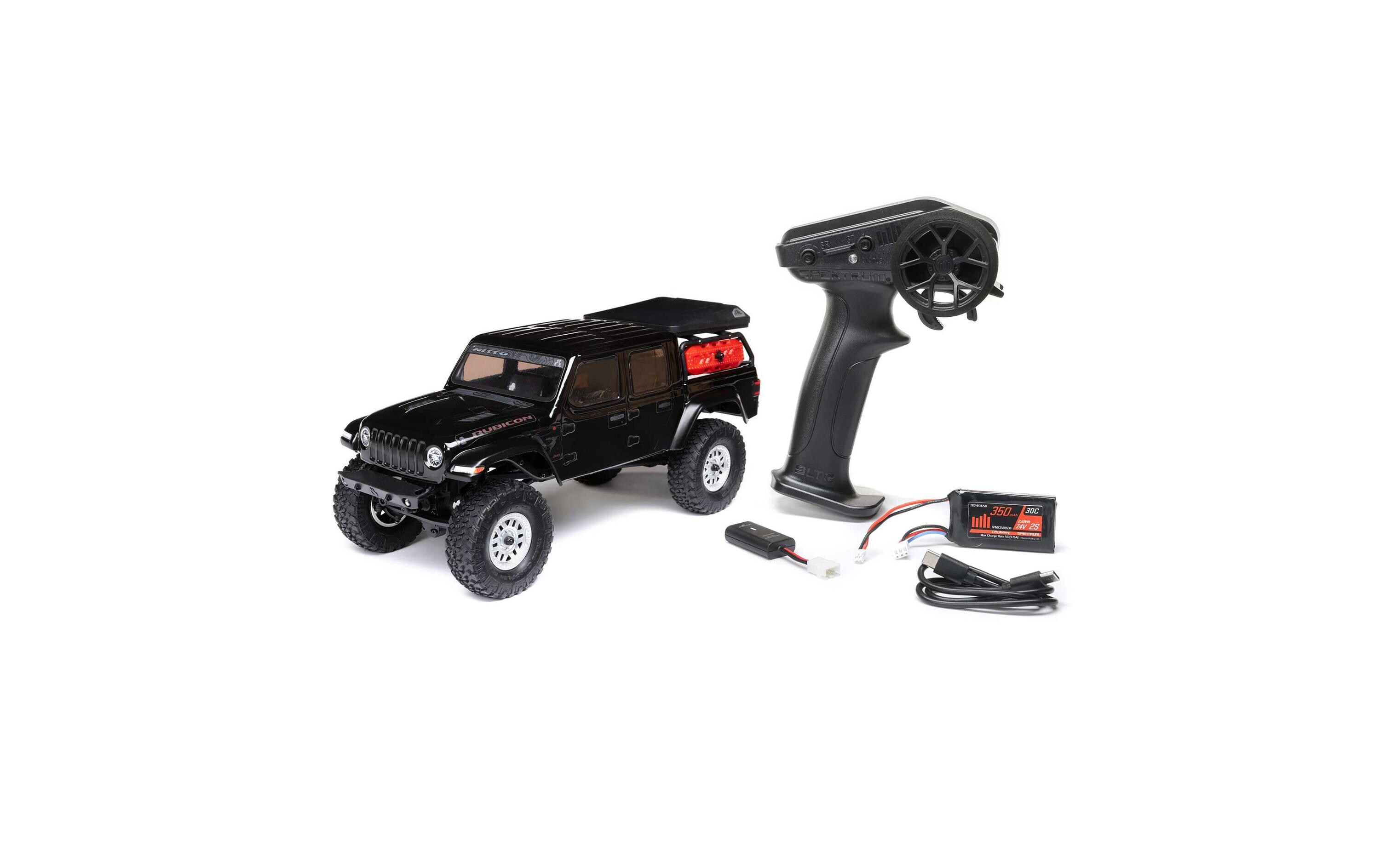 Scale Crawler SCX24 Jeep JT Gladiator Schwarz, RTR, 1:24<br>4WD Mini Crawler im Massstab 1:24