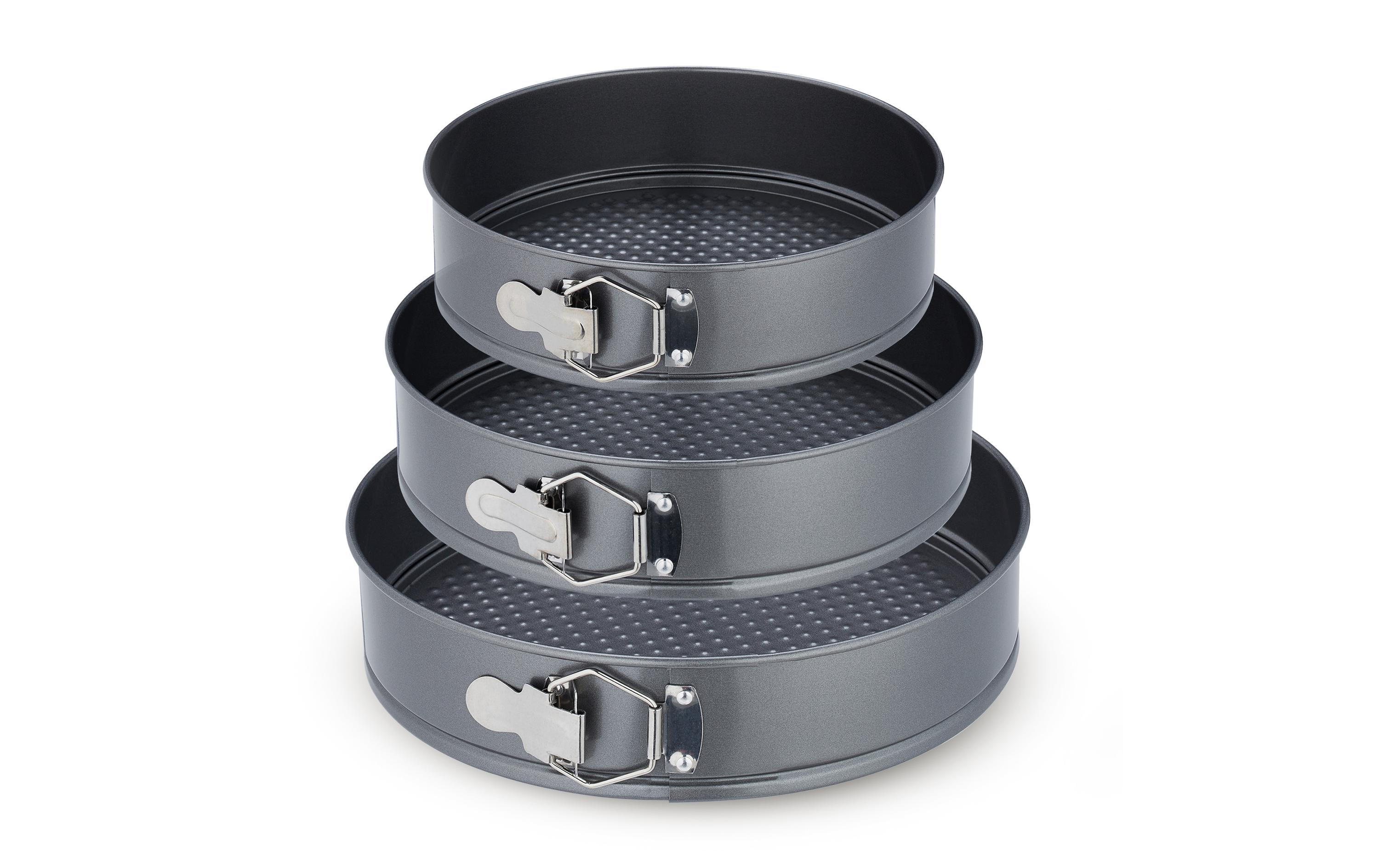 Springform 24 cm/26 cm/28 cm, AnthrazitRunde Kuchenbackformen-Set