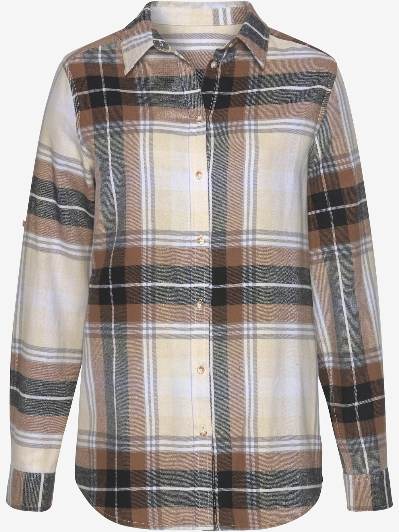 Chemisier à carreaux col chemise