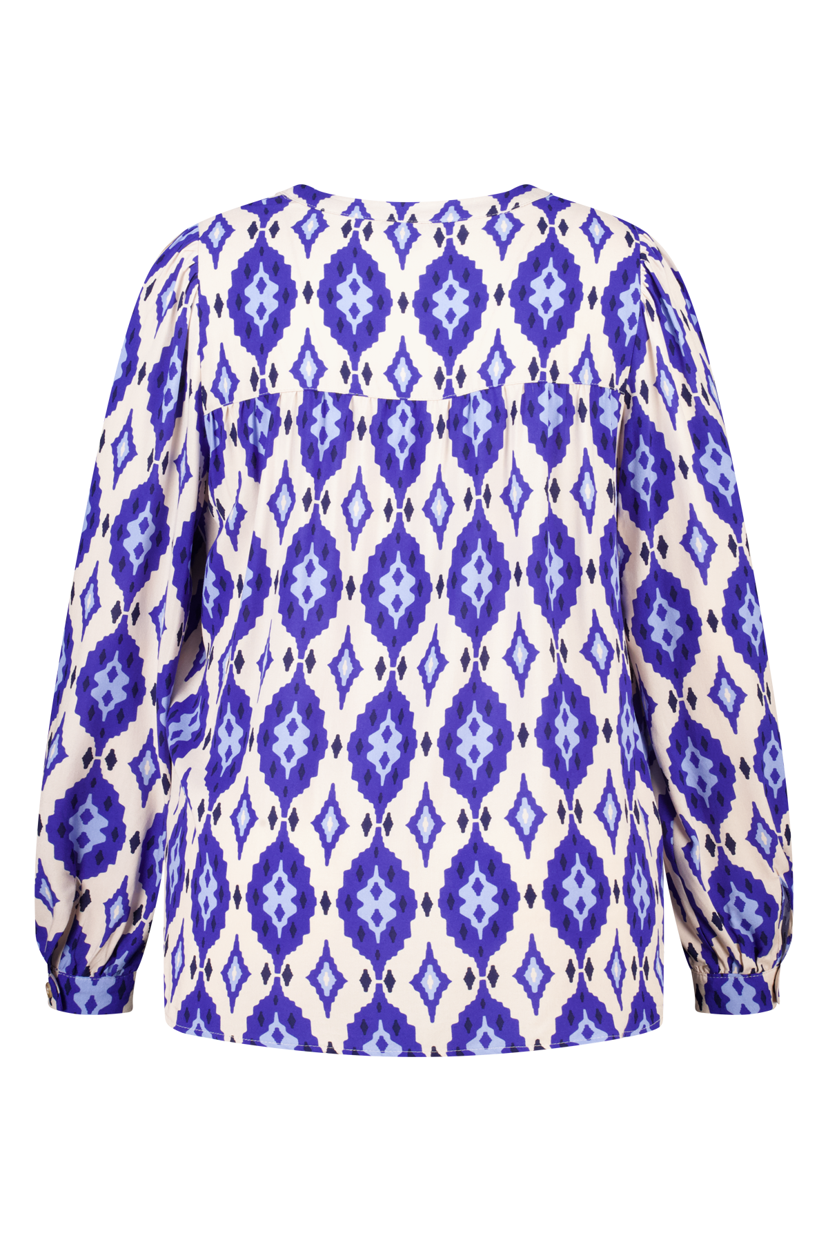 Blouse met print en klosjes Multi blue