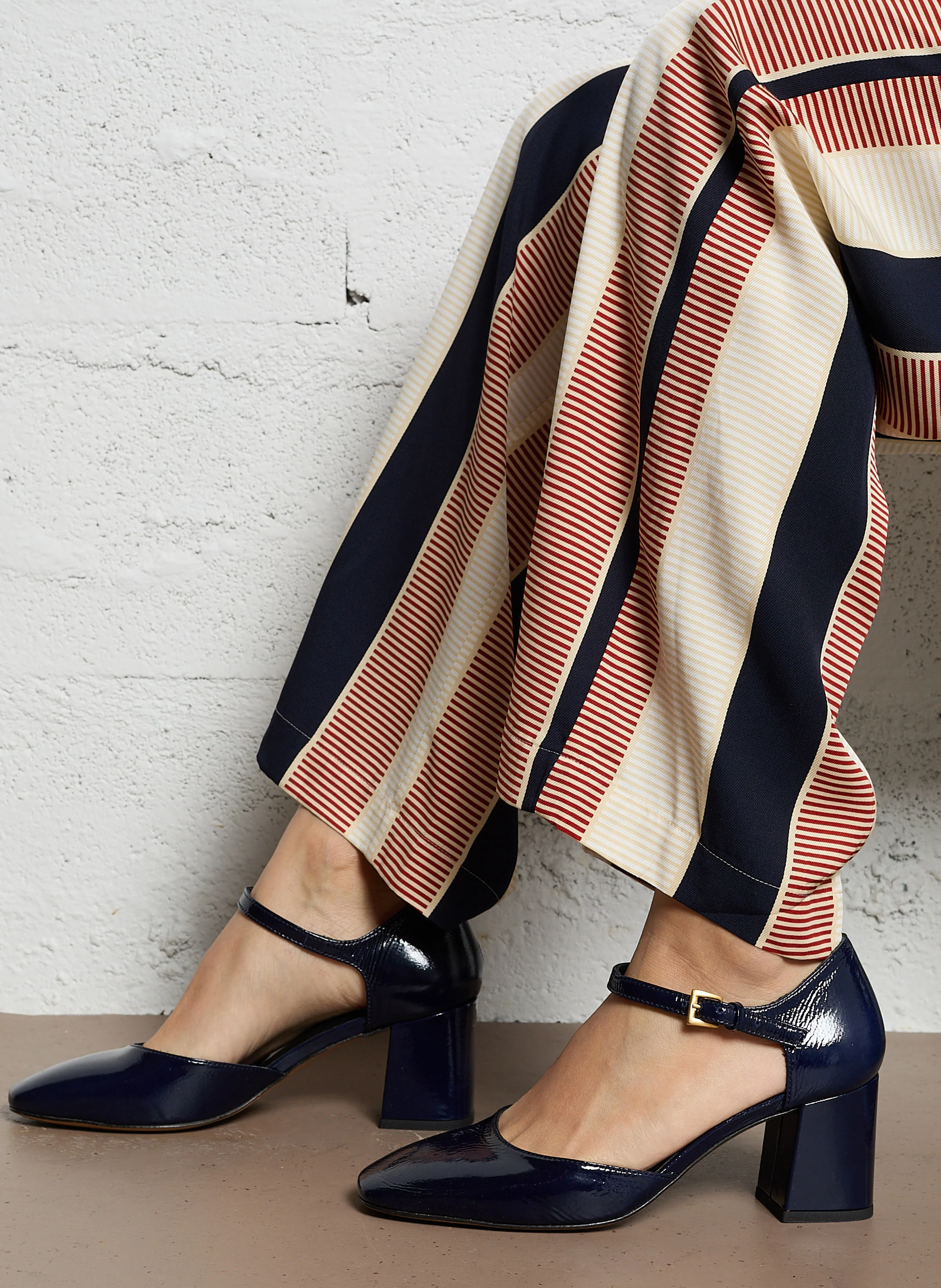 N°619 - Babies en cuir velours | Bleu