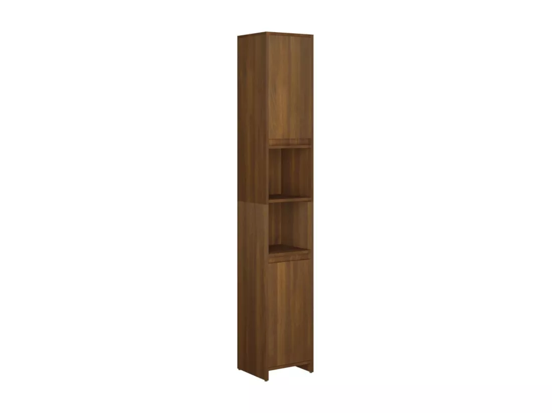 Armoire de bain Chêne marron 30x30x183,5 cm Bois d'ingénierie