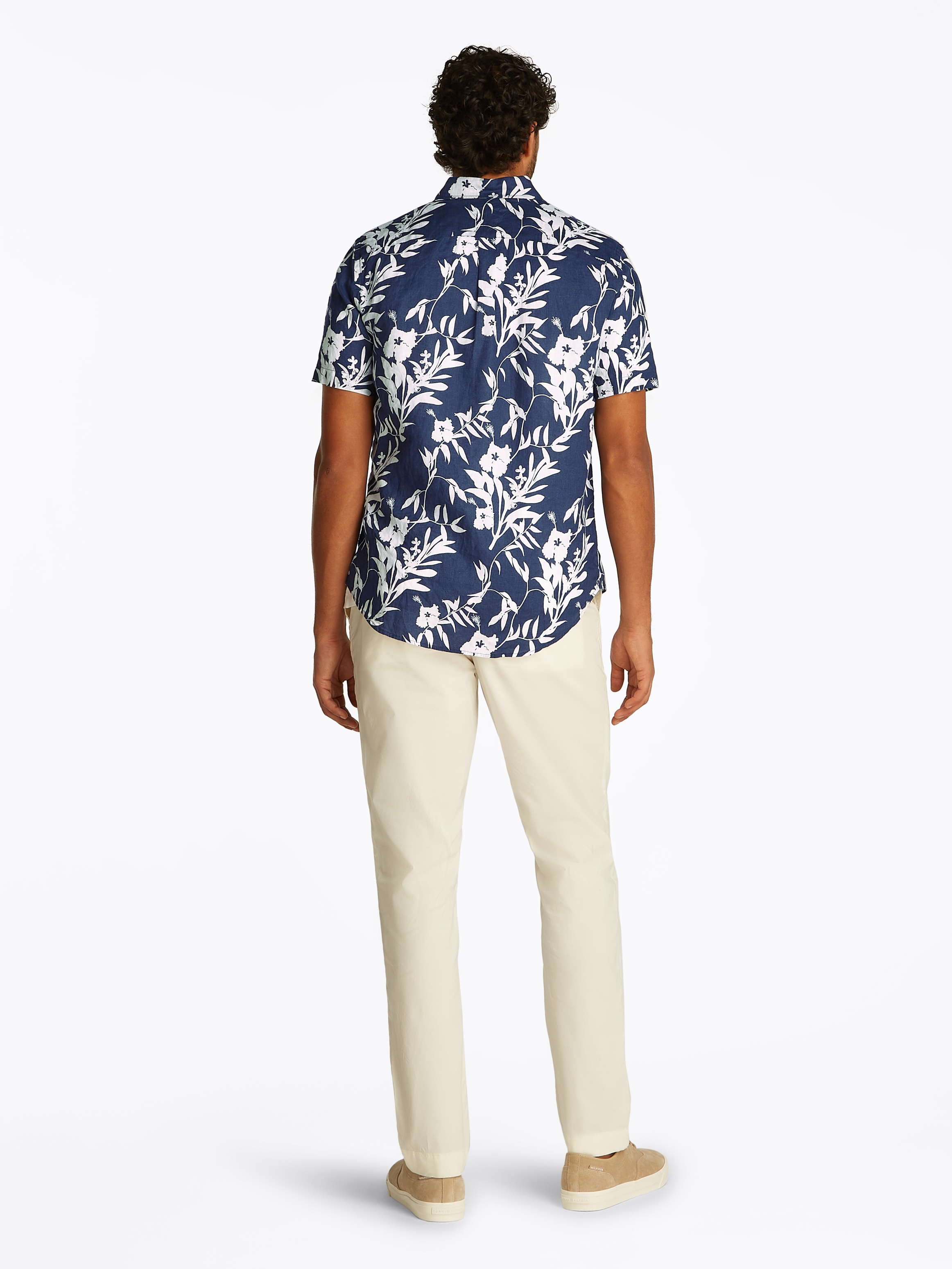 Tommy Hilfiger Leinenhemd »LINEN TROPICAL PRT SS Regular Fit SHIRT«, mit Allover Flowerprint