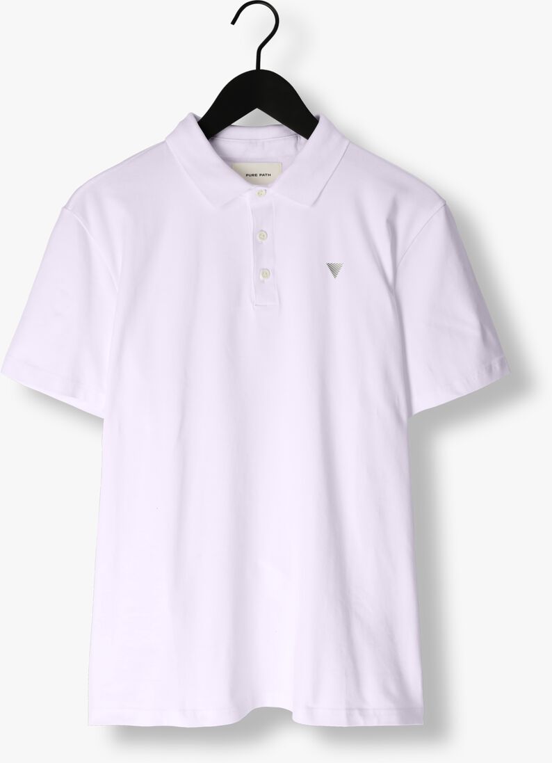PURE PATH witte pure path polo pure logo polo with chest print