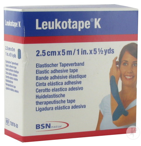 Leukotape K Bande Adhésive Élastique Bleu 5m x 2,5cm Pièce 1