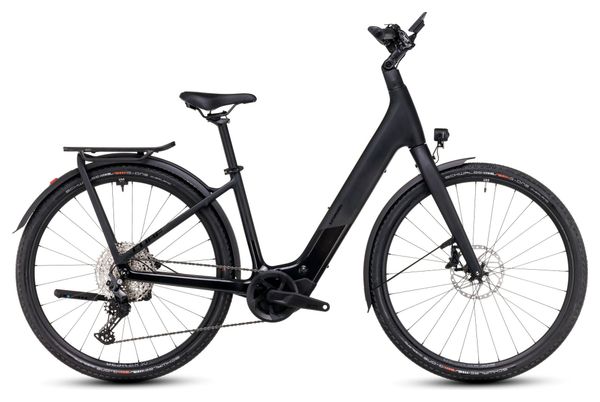 VTC Électrique Cube Kathmandu Hybrid C:62 SLX 400X Easy Entry Shimano Deore 12V 400 Wh 700 mm Gris Carbon Noir 2025
