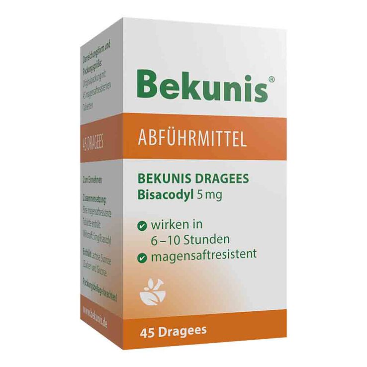 Bekunis Dragees Bisacodyl 5 mg, 45 St