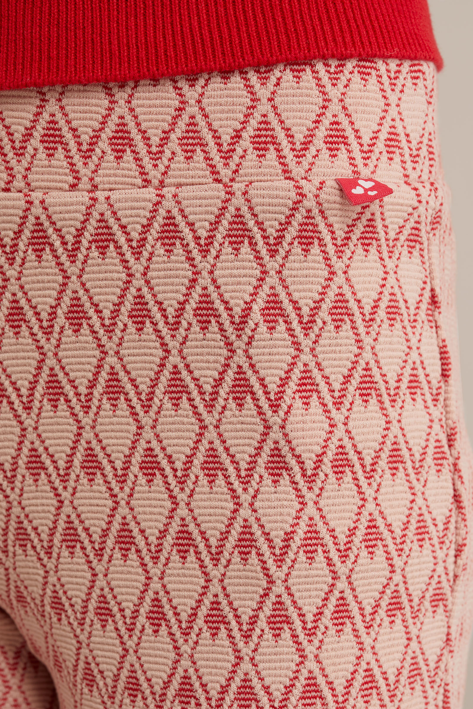 Meisjes flared legging met jacquard dessin WE Fashion Rood
