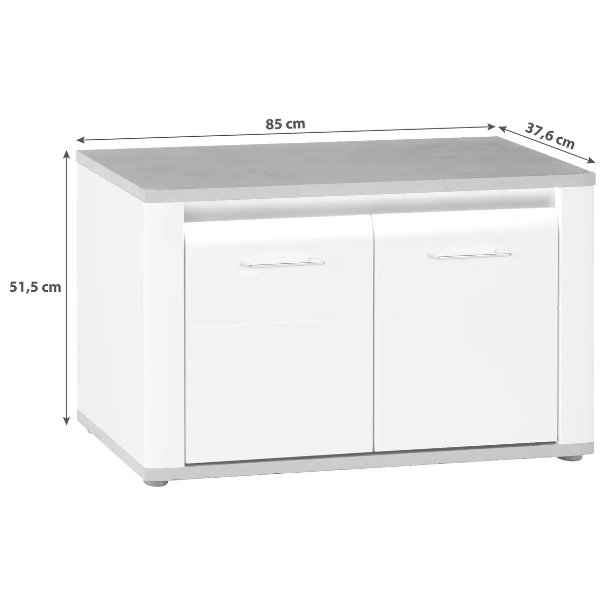Schuhbank Alassio weiss