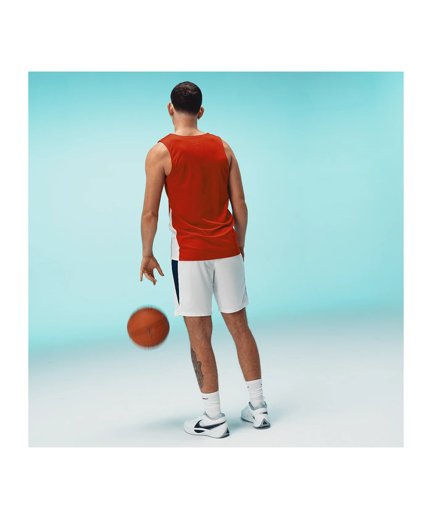 Nike Team Basketball Stock Trikot Rot Weiss F657