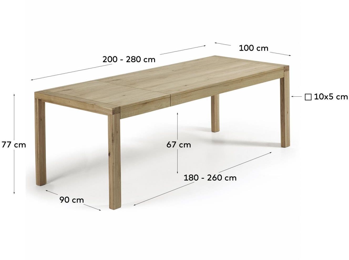 Kave Home   Vivy Uitschuifbaar Eettafel