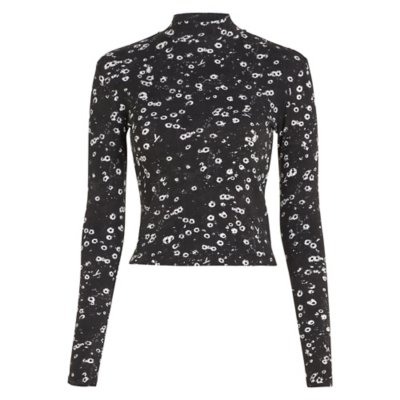 Tee-shirt à manches longues femme Rib Floral Print CALVIN KLEIN