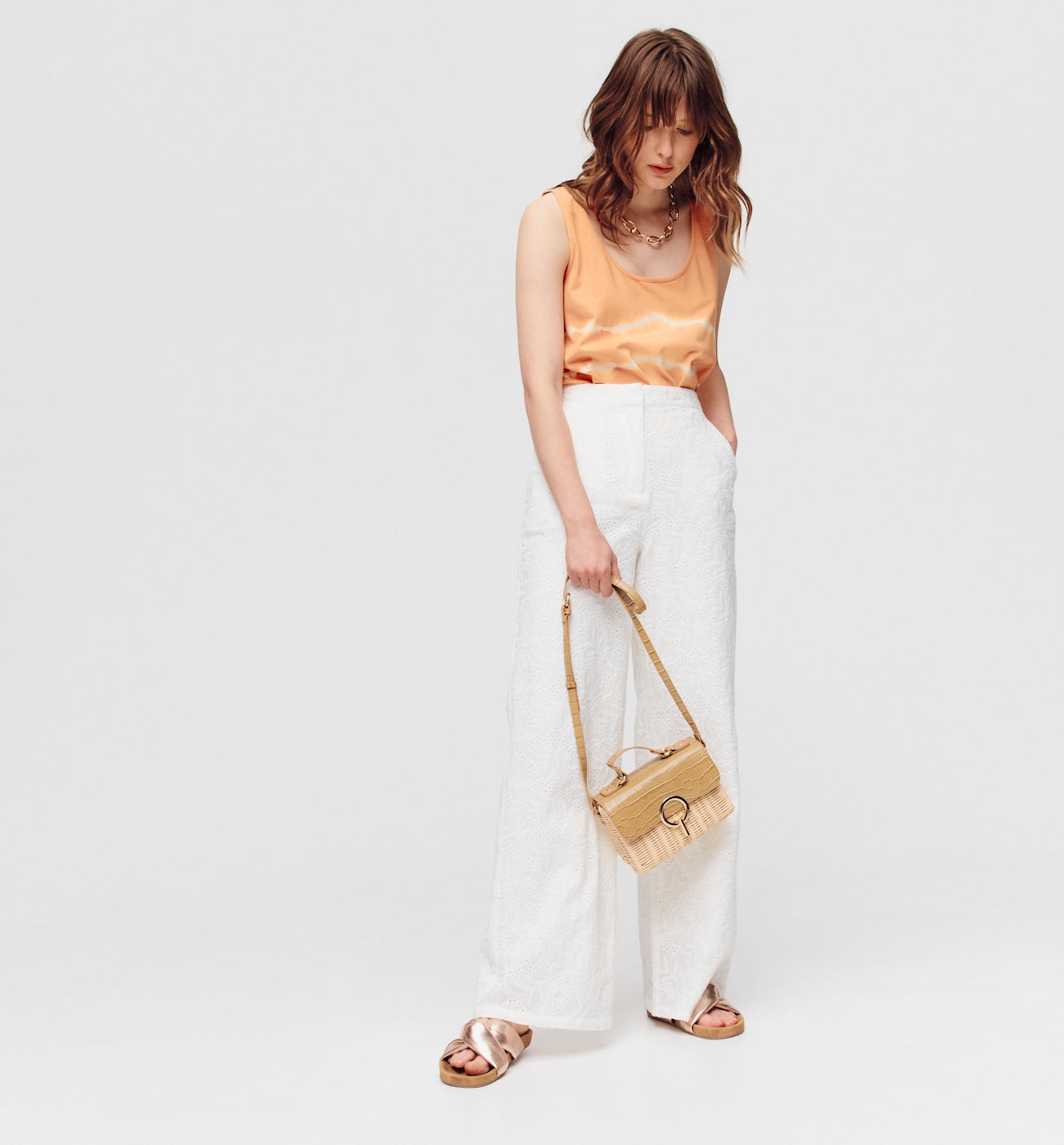 Débardeur tie dye Femme - Rouille