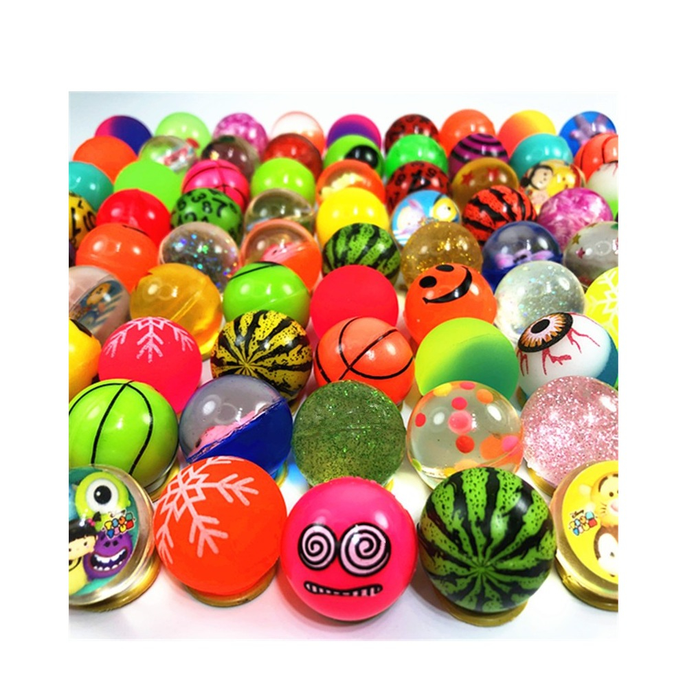 (100er Set) Ø25mm Gummi Ball Bouncing Hüpfball Spielzeug Mitgebsel Flummi - Assortiert
