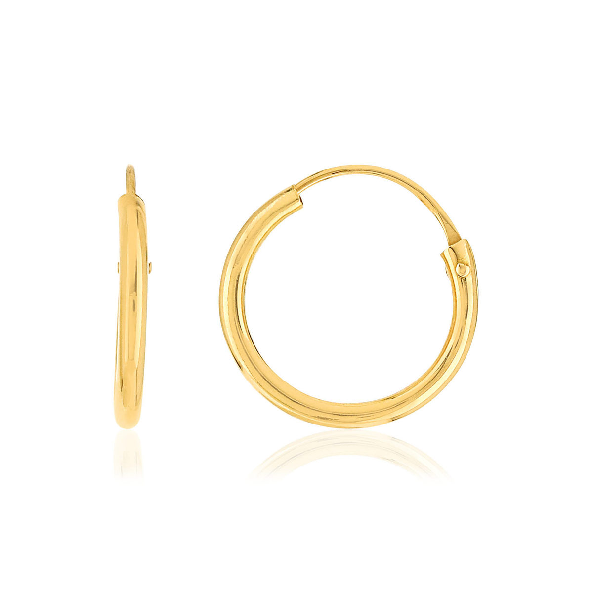 Créoles or 375 jaune 13,4 mm