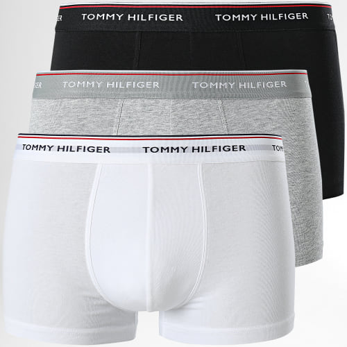 Lot De 3 Boxers Premium Essential Noir Gris Blanc