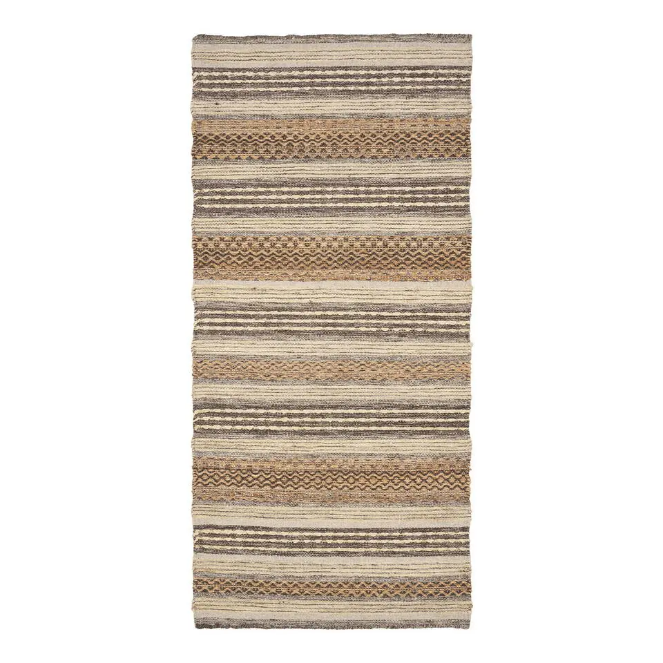 Vloerkleed Naturel/Ivoor - Jute - 180x80x1cm - Morena