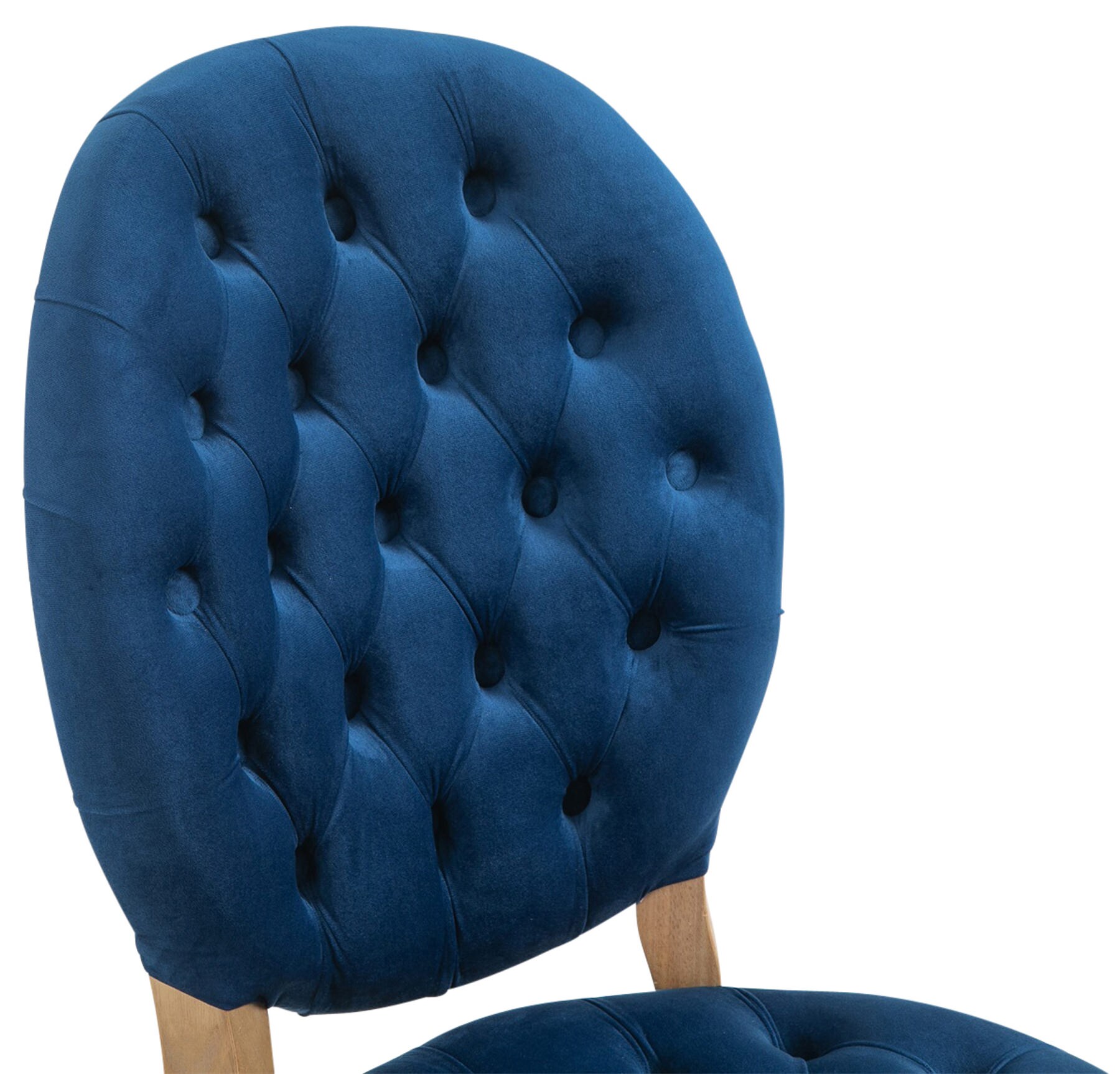 CLP Esszimmerstuhl Temara Samt I Polsterstuhl Gesteppt Chesterfield Design I Lehnstuhl Mit Kautschukholz Gestell I Max. Belastbarkeit 120 kg