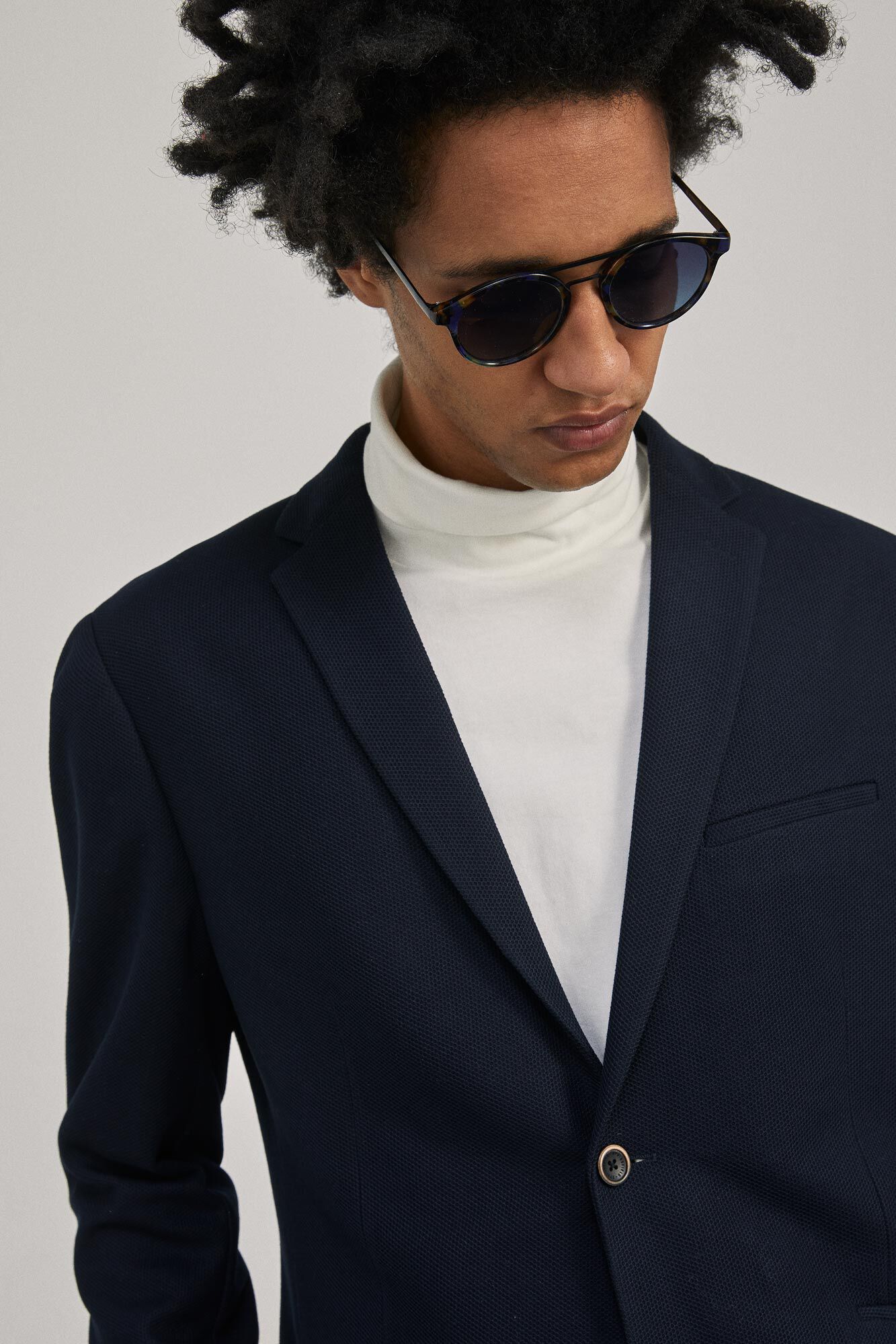 Blazer Partridge Eye - azul marinho