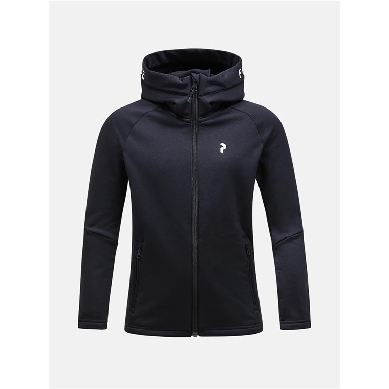 Peak Performance Jr Rider Zip Hood Black/Black