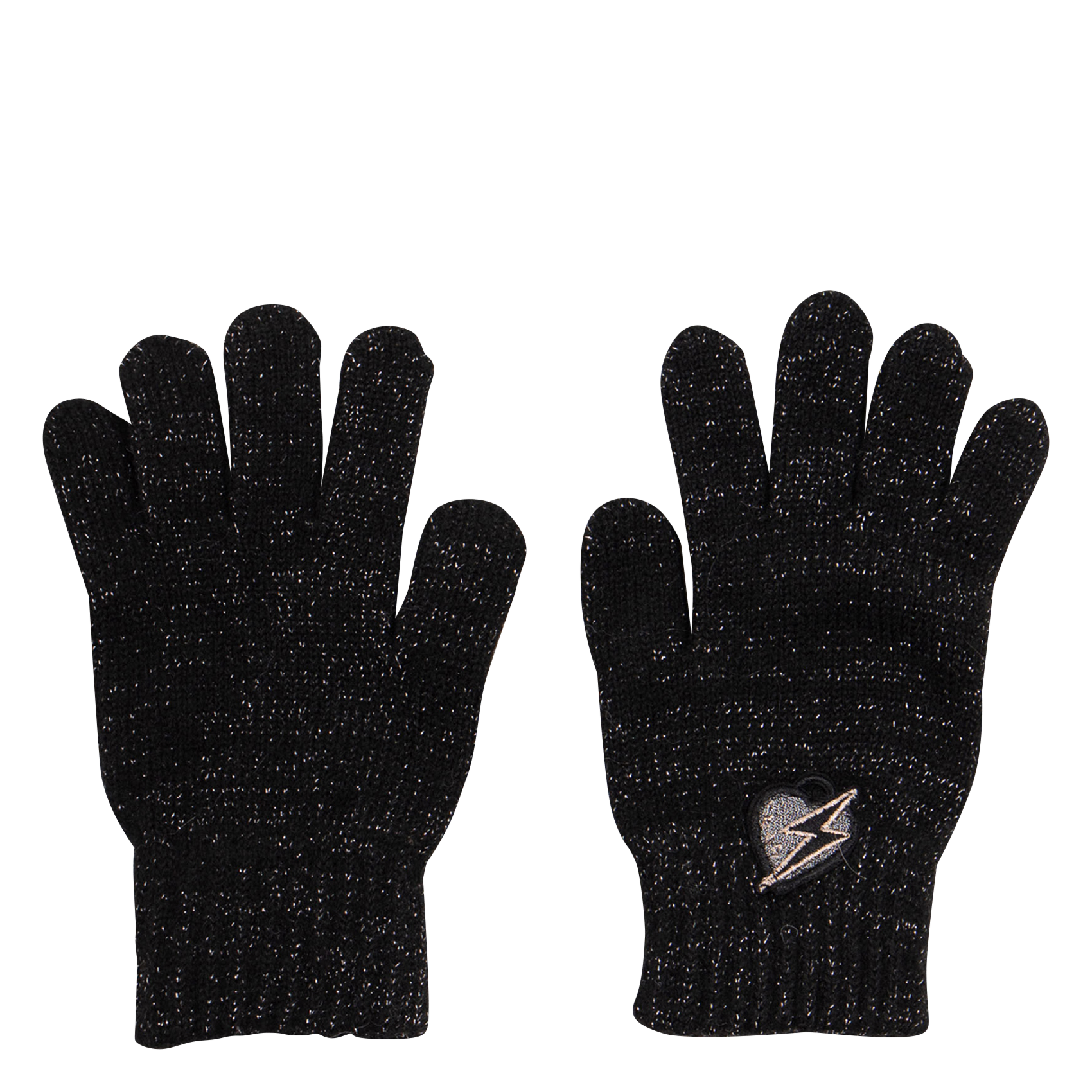 Gants brodé à badge | Noir